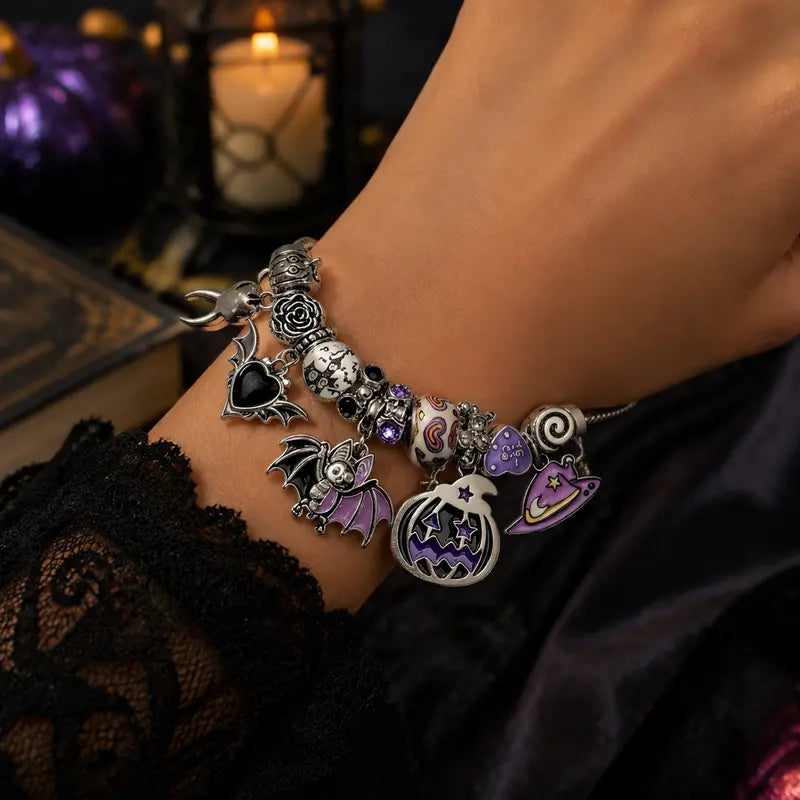 Gothic Halloween Charm Bracelet