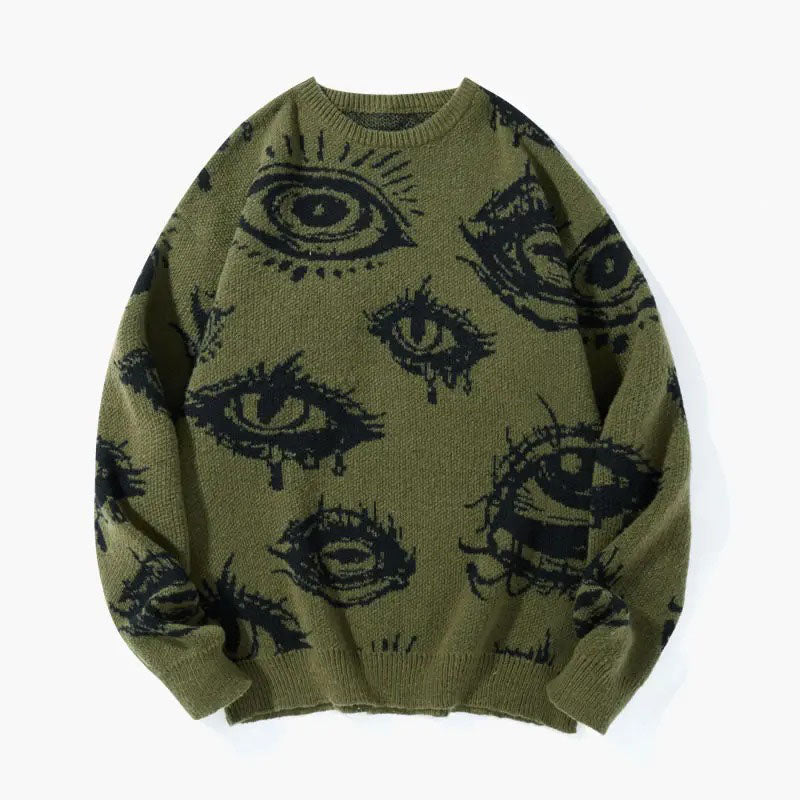 The Elara Eye Graphic Knit Pullover