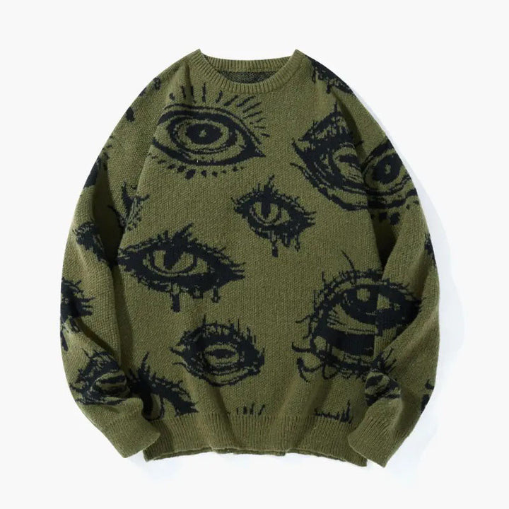 The Elara Eye Graphic Knit Pullover