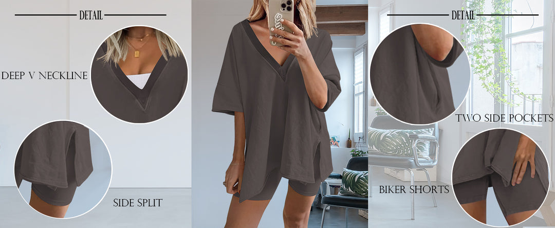 The Elara Reversible V Neck Lounge Set
