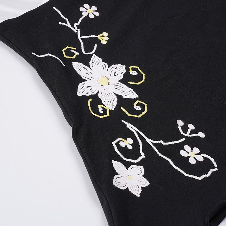 The Elara Embroidered Lace Slip Dress