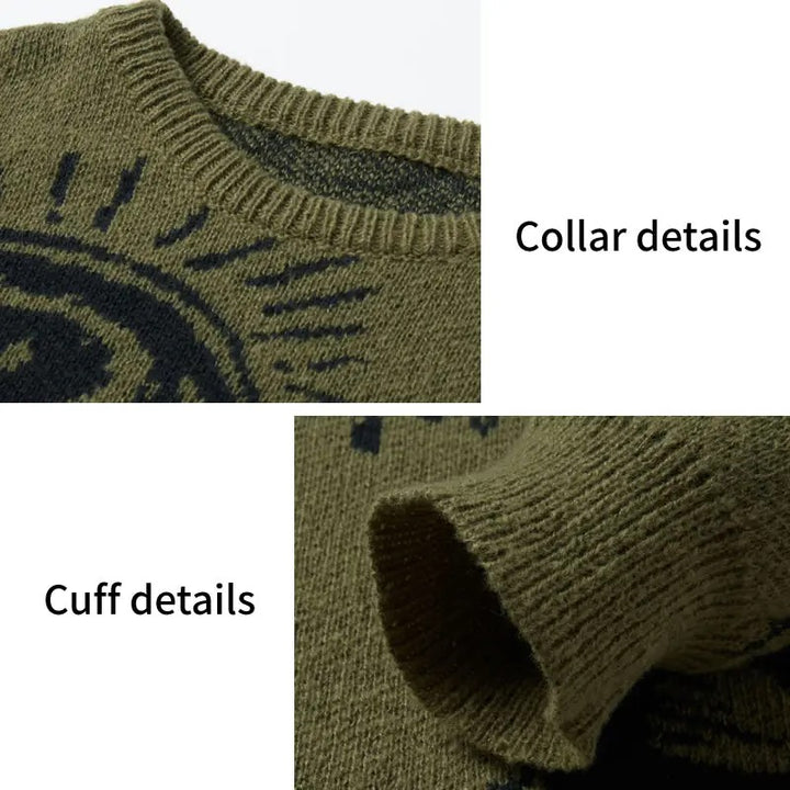 The Elara Eye Graphic Knit Pullover
