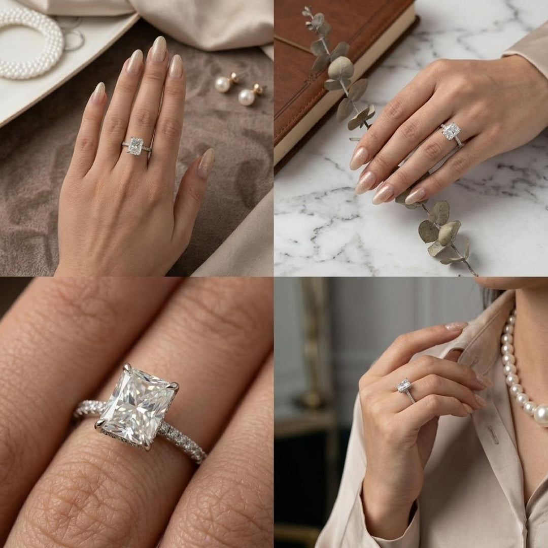 Oversized Clear Zircon Solitaire Ring