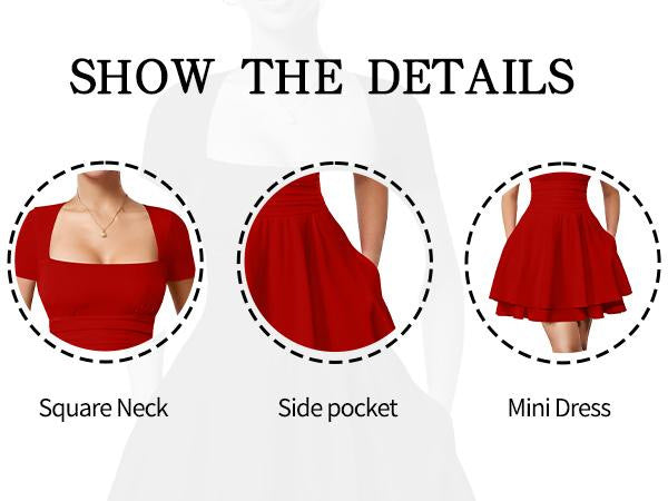 The Elara Ruffle Pocket Mini Dress