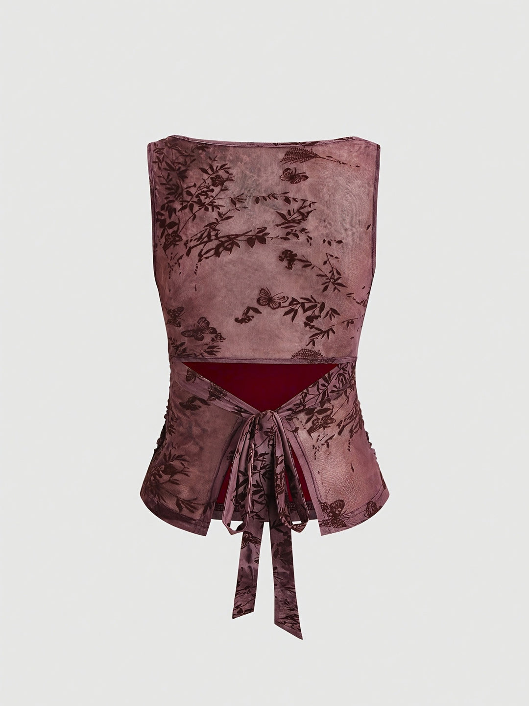 The Elara Boat Neck Floral Ruched Top