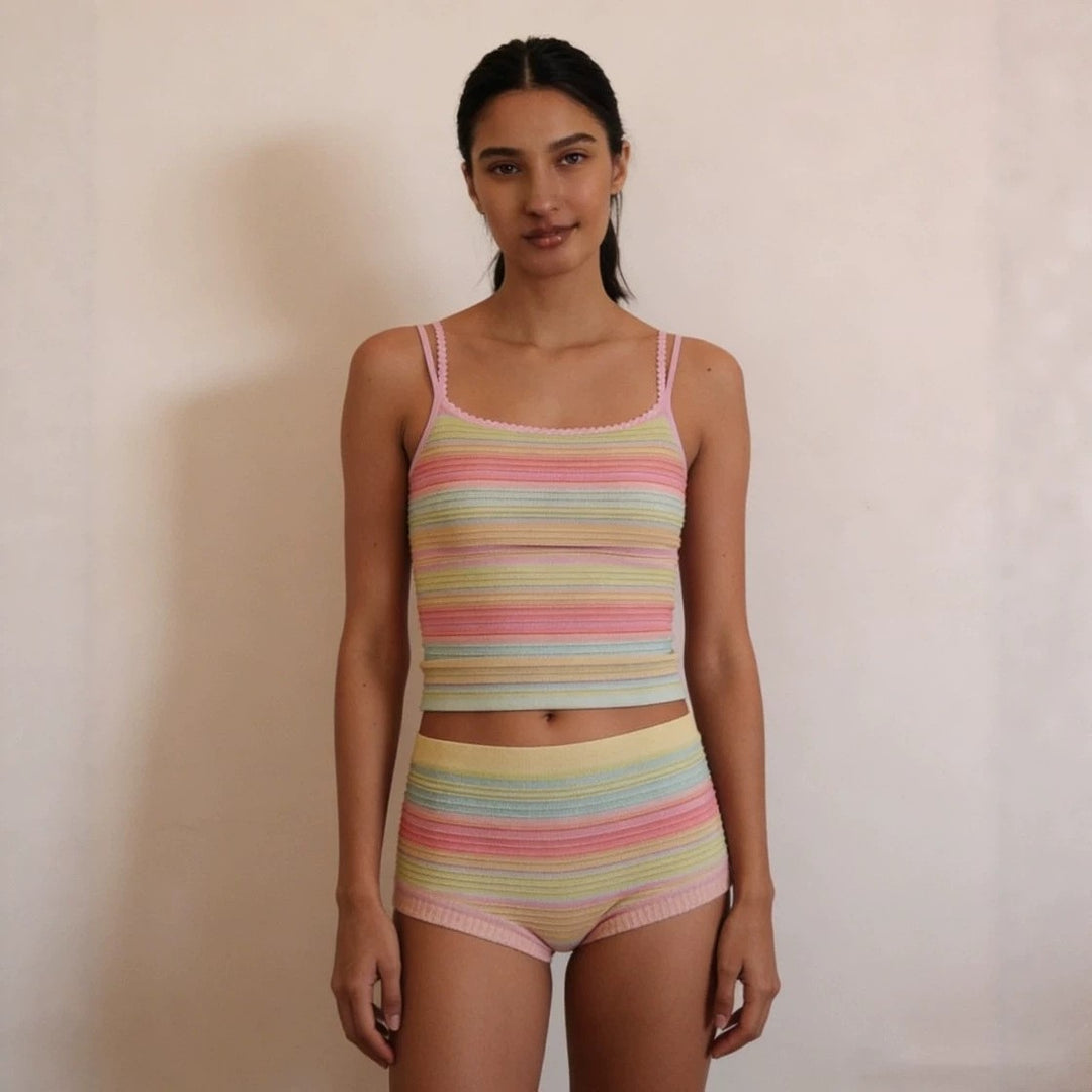 The Elara Sunset Stripe Cami Top