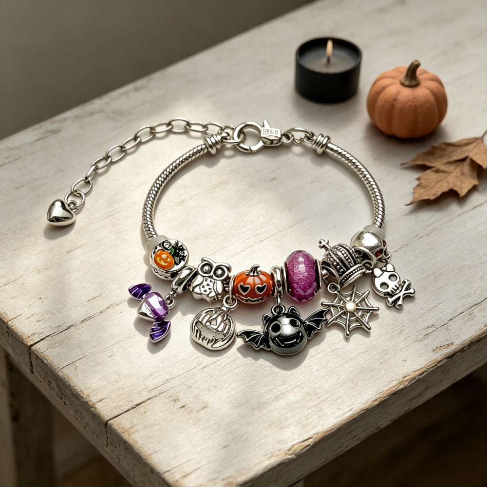 Gothic Halloween Charm Bracelet