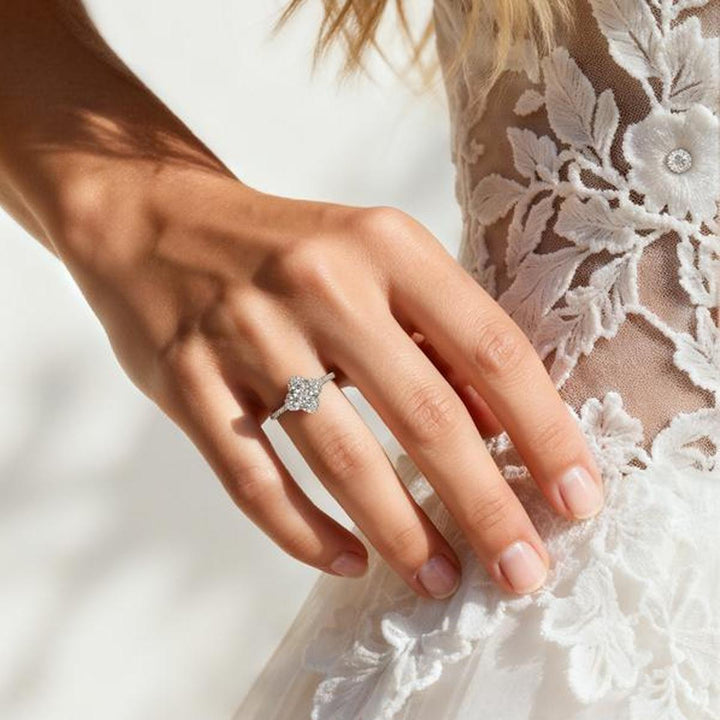 Four-Stone Clover CZ Ring