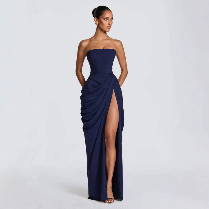 The Elara Strapless Evening Dress