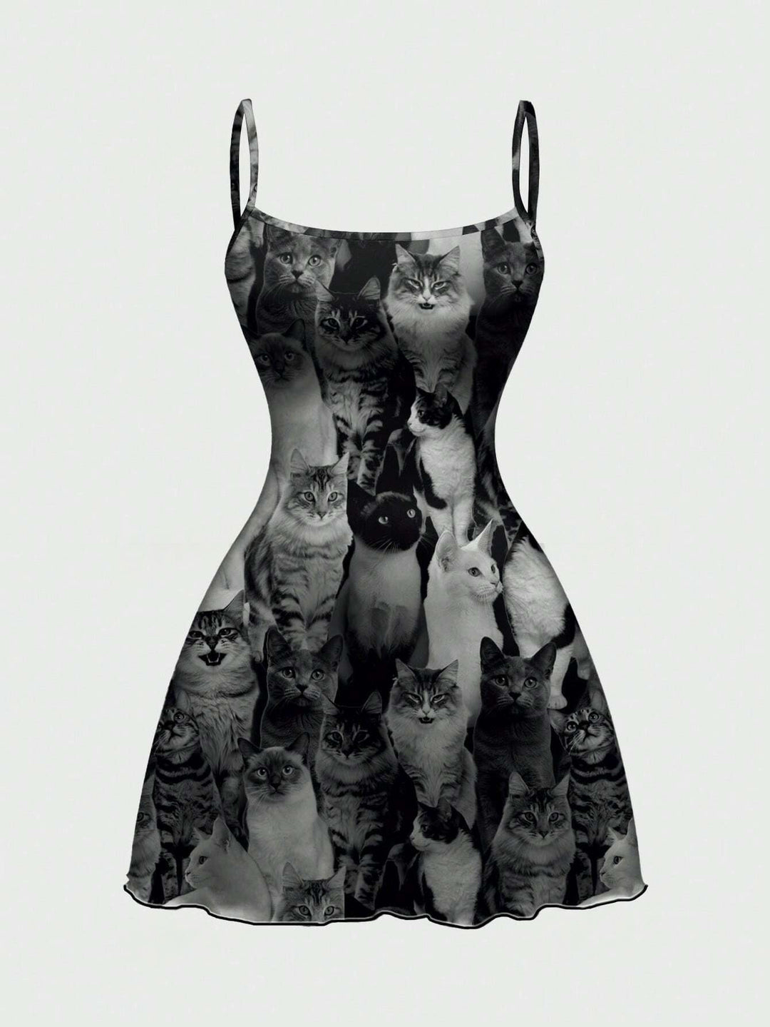 The Elara Gothic Halloween Print Mini Dress