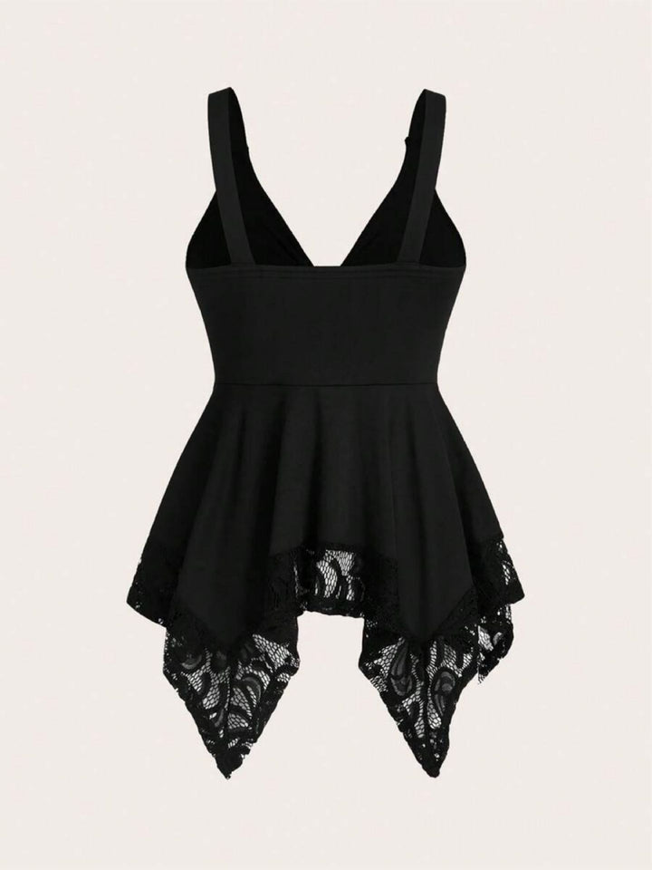 The Elara Heart Ring Lace Drape Top