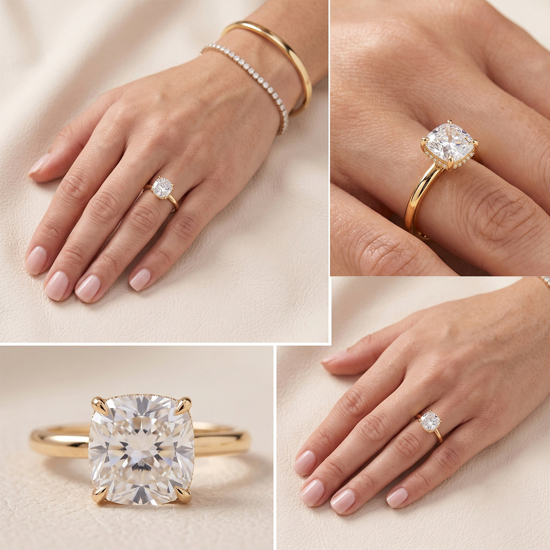 Oversized Clear Zircon Solitaire Ring