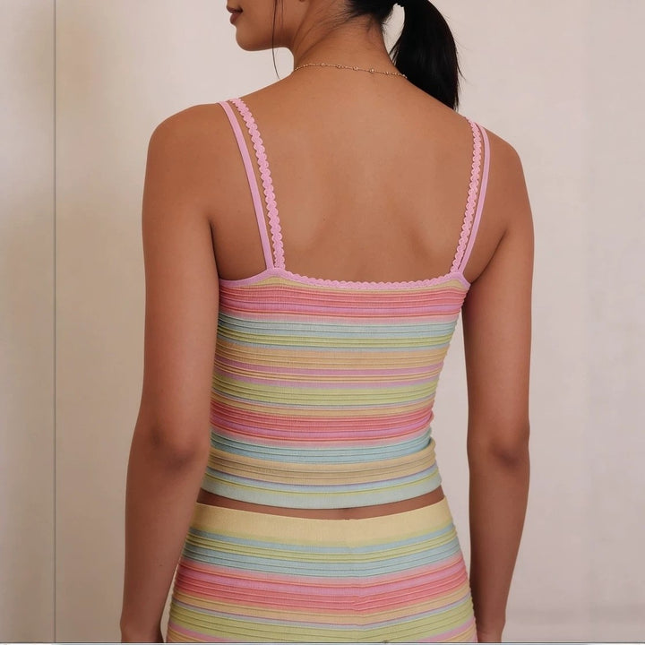 The Elara Sunset Stripe Cami Top