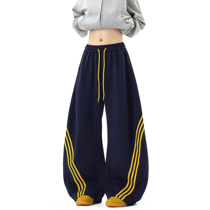 The Elara Three-Stripe Wide-Leg Pants