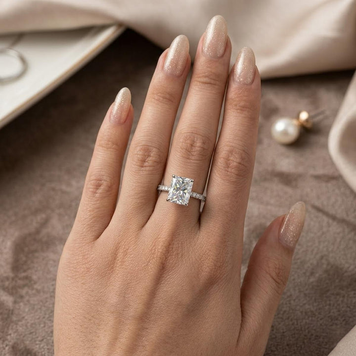 Oversized Clear Zircon Solitaire Ring