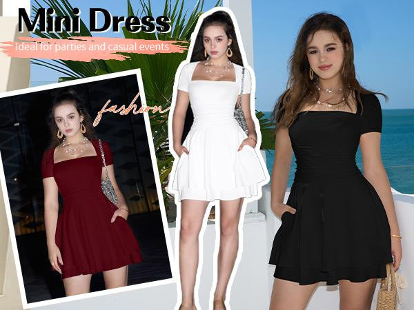 The Elara Ruffle Pocket Mini Dress