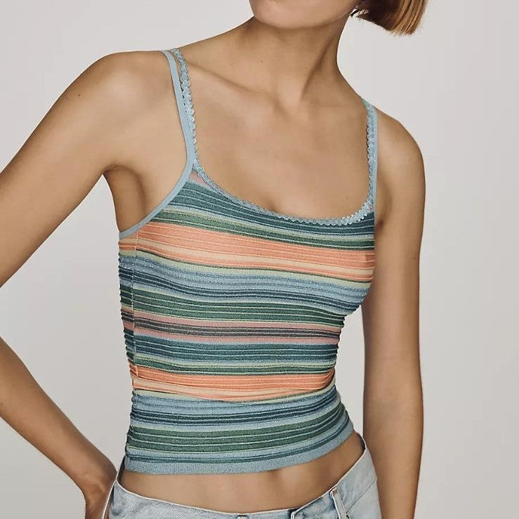 The Elara Sunset Stripe Cami Top
