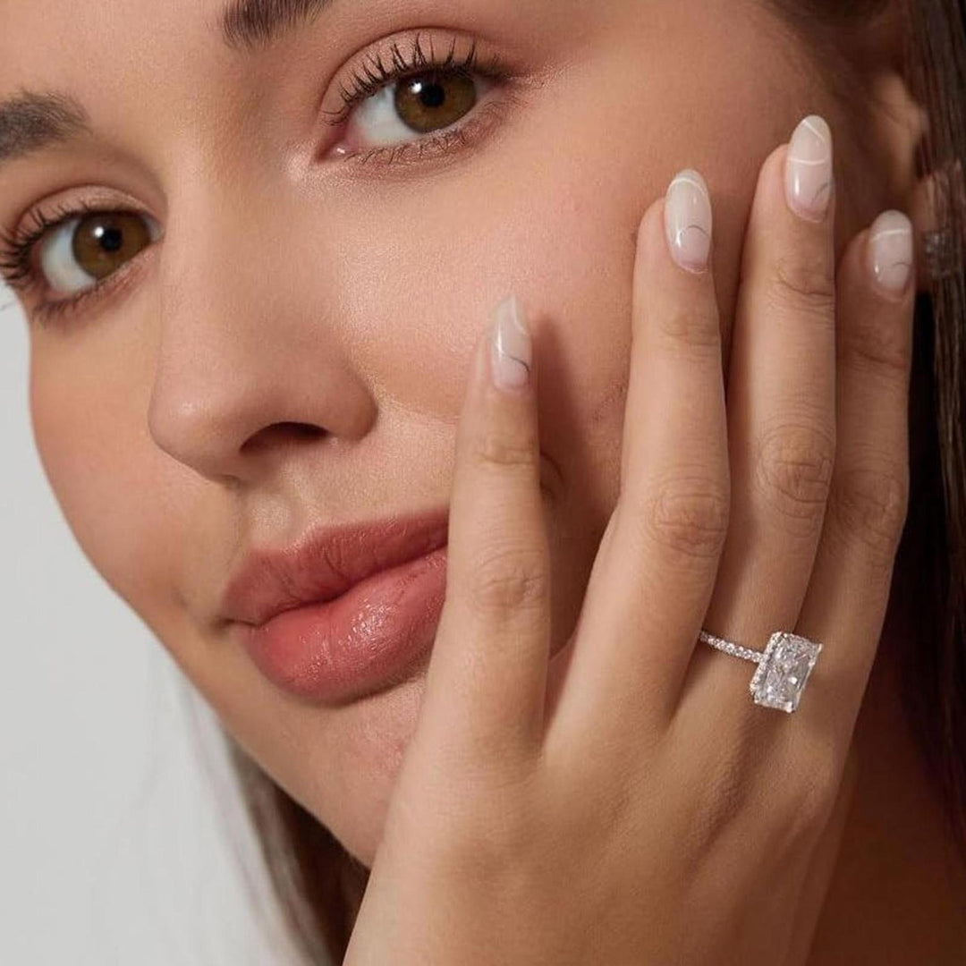Oversized Clear Zircon Solitaire Ring