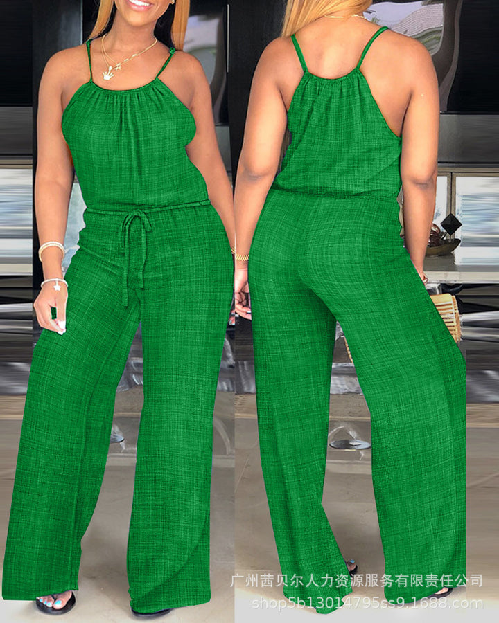 The Elara Adjustable Waist Wide Leg Jumpsuit