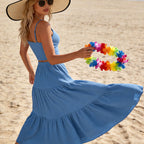 The Elara Riviera Tiered Maxi Skirt & Cami Set