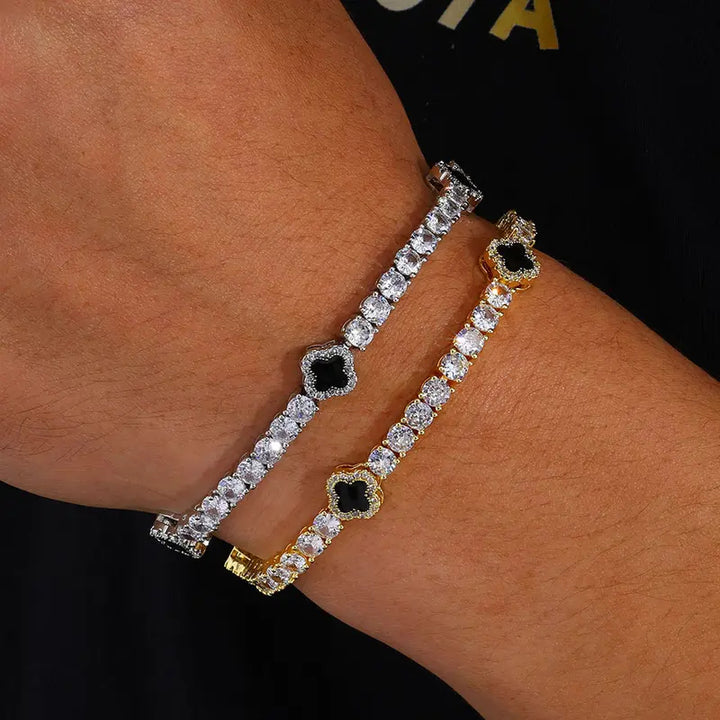 Four-Leaf Clover CZ Tennis Bracelet
