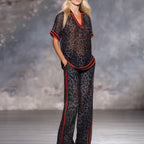 The Elara Leopard Sheer Palazzo Suit