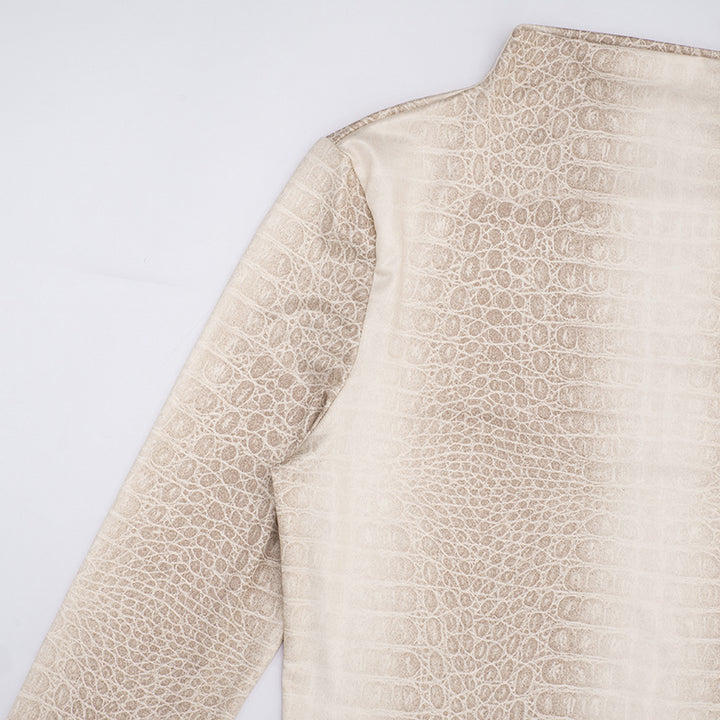 The Elara Snake Embossed Mini Dress