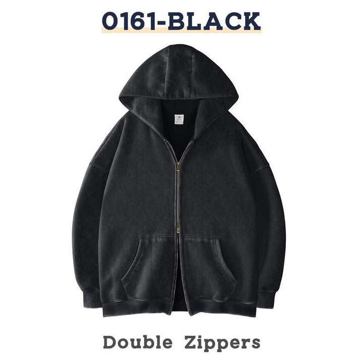 The Elara Double-Zip Oversized Hoodie