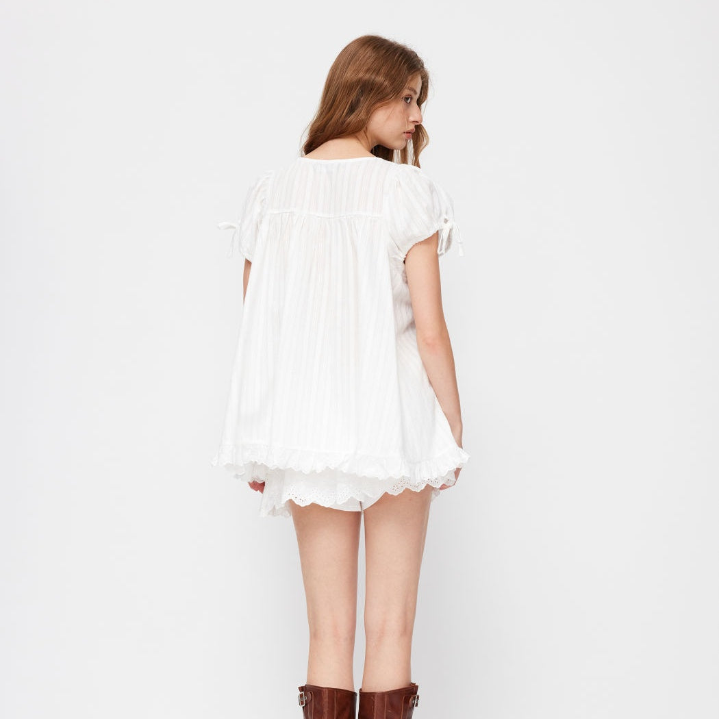 The Elara Romantic Square Neck Top