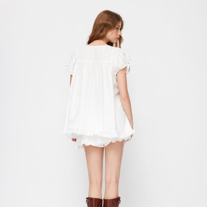 The Elara Romantic Square Neck Top