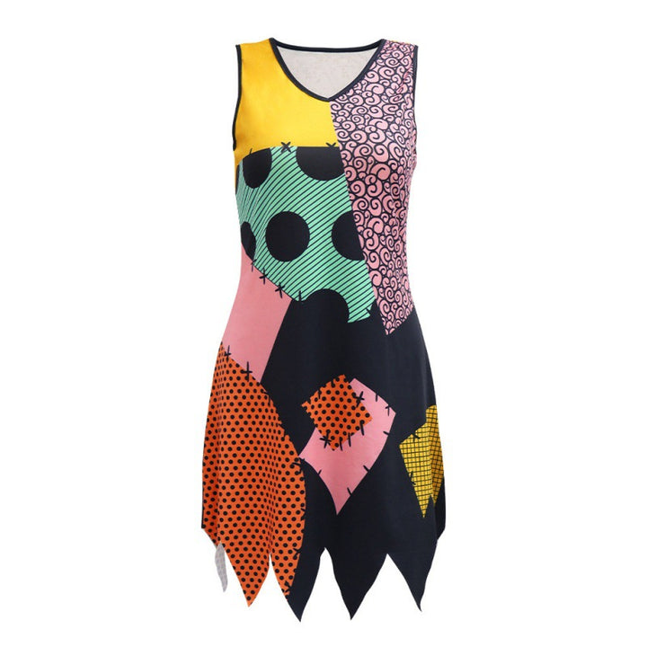 The Elara Ragdoll Patchwork Dress
