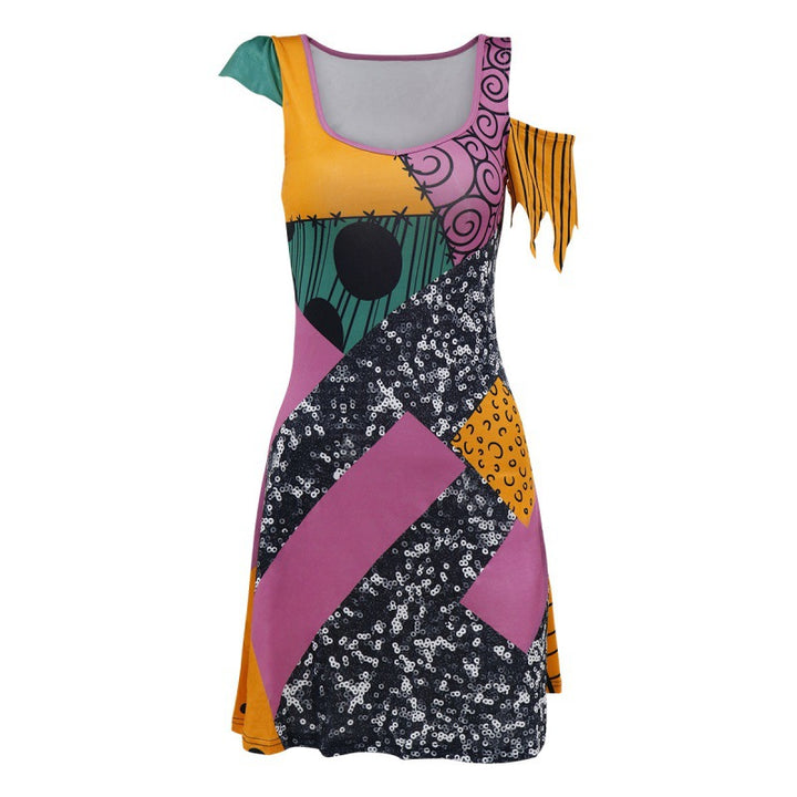 The Elara Ragdoll Patchwork Dress