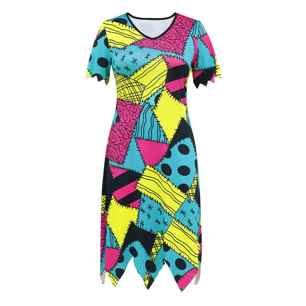 The Elara Ragdoll Patchwork Dress