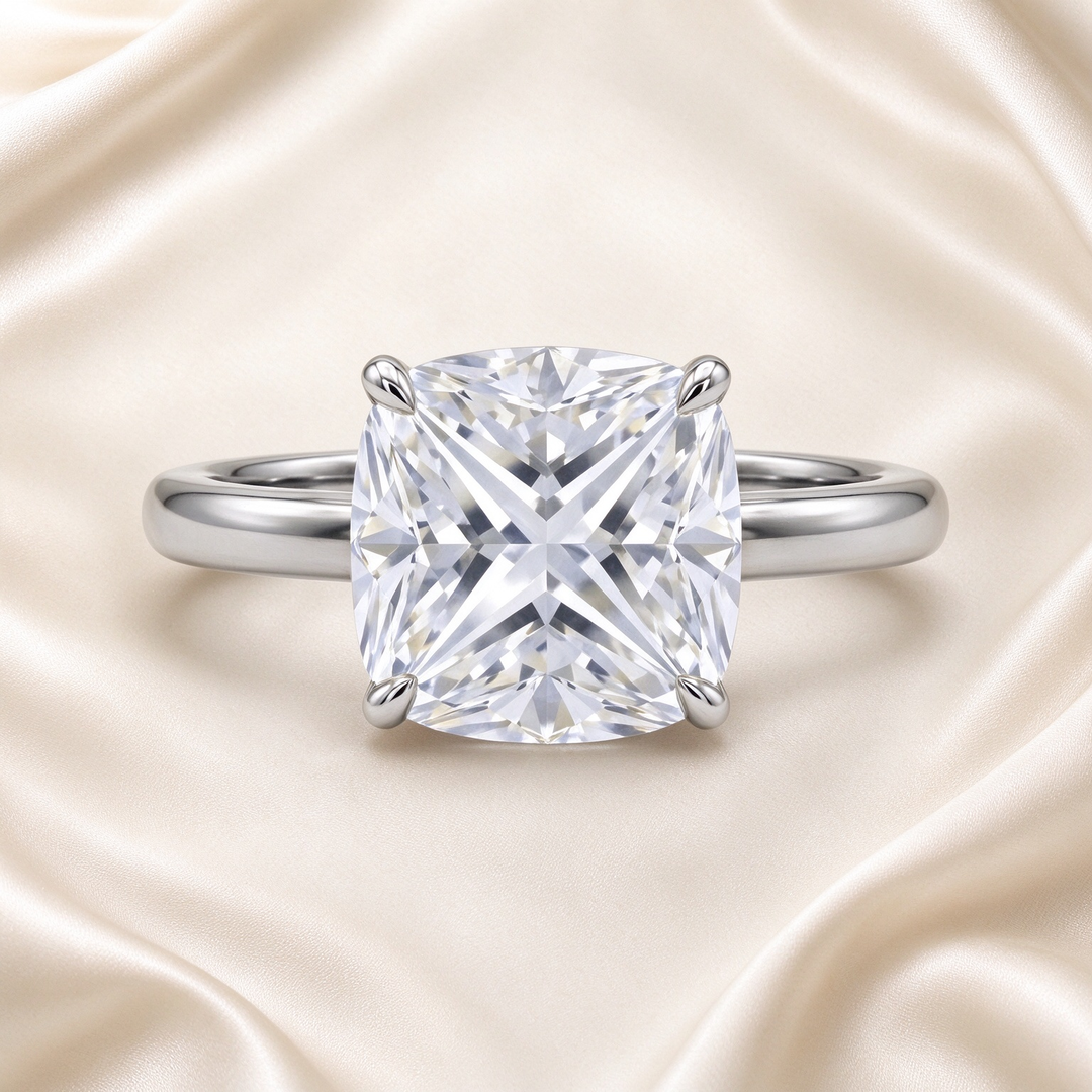 Oversized Clear Zircon Solitaire Ring