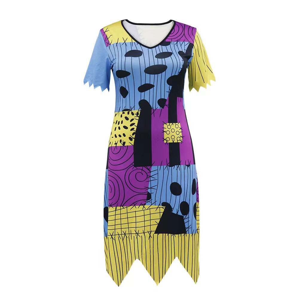 The Elara Ragdoll Patchwork Dress