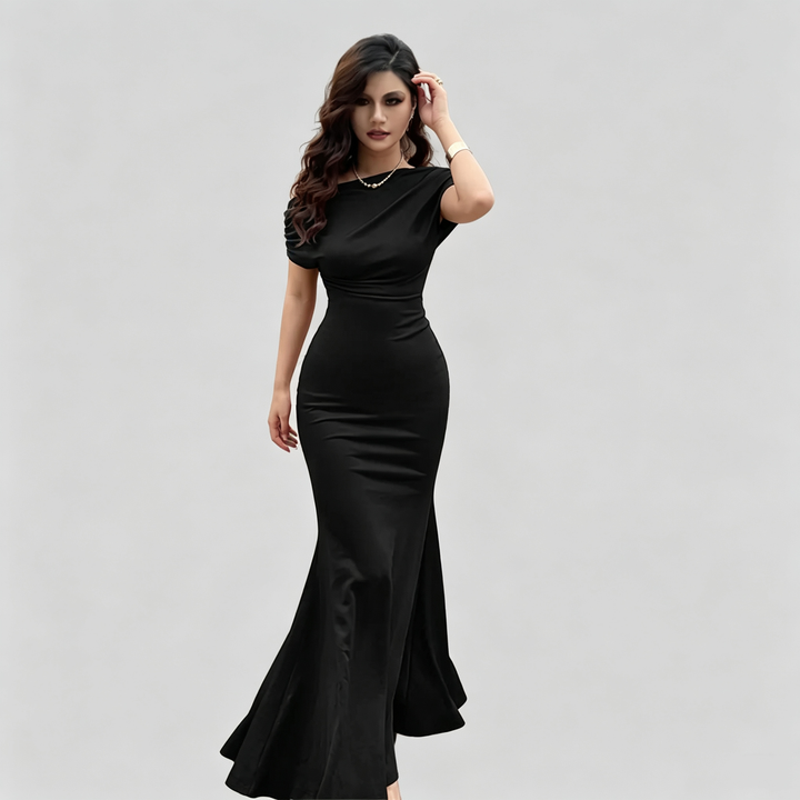 The Elara Draped One-Shoulder Mermaid Gown