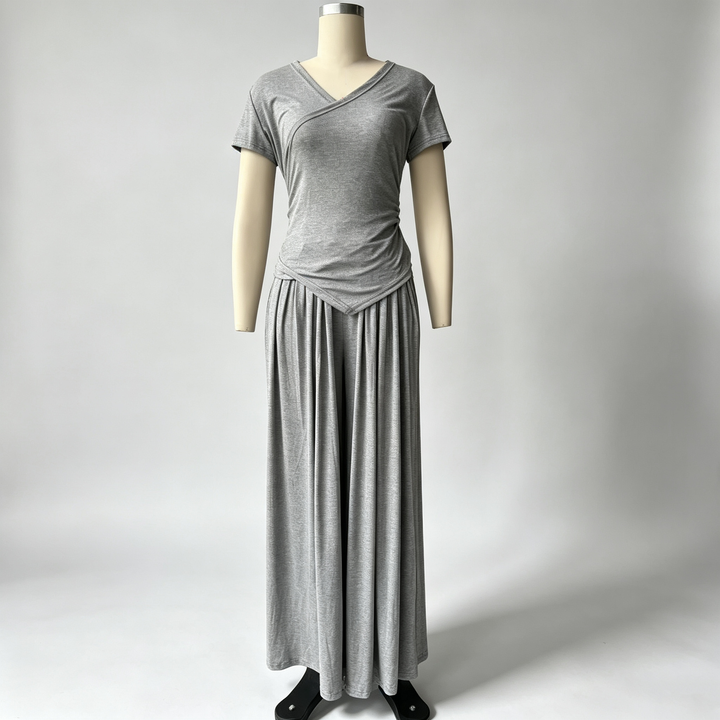 The Elara Wrap Wide-Leg Set