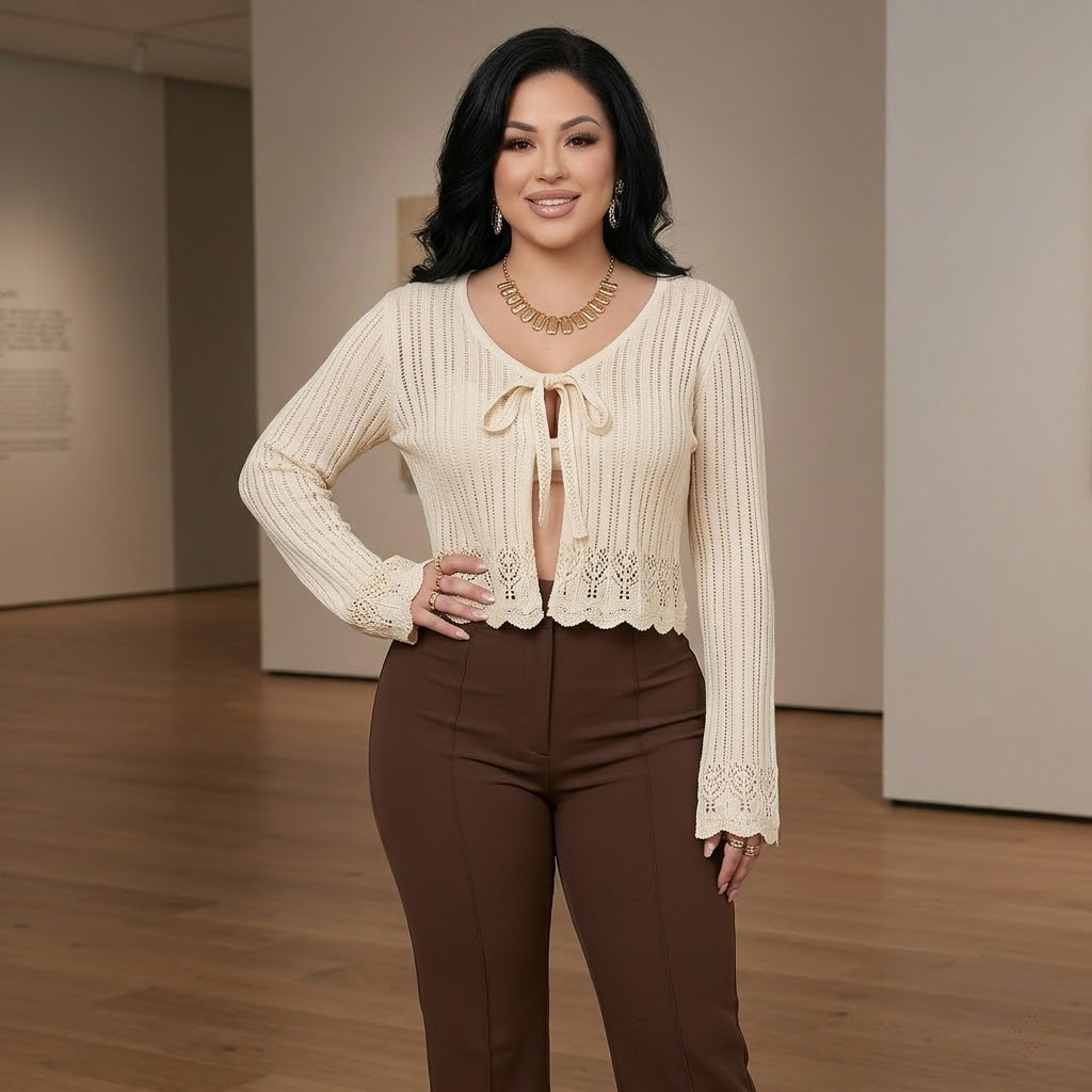 The Elara Balletcore Flared Knit Top