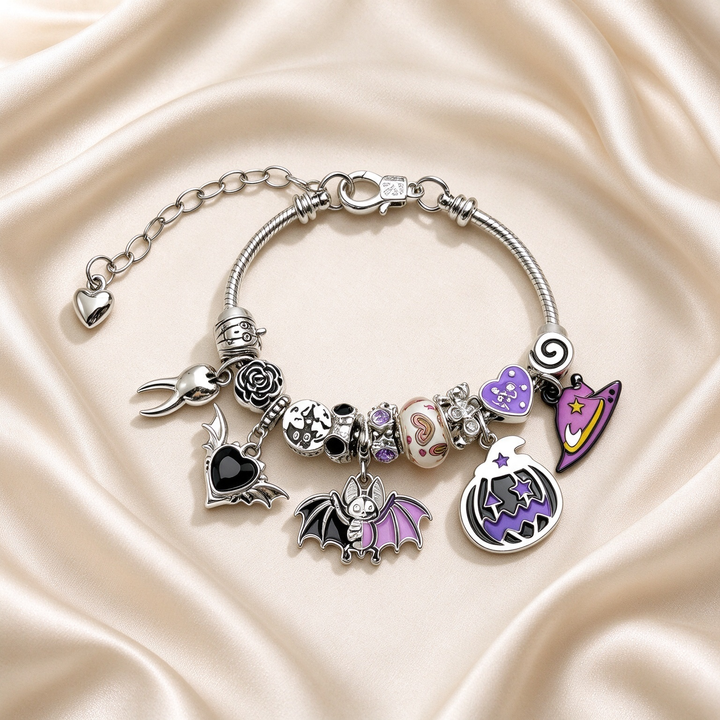 Gothic Halloween Charm Bracelet