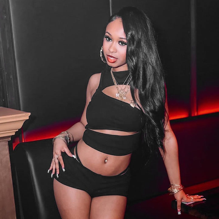 Asymmetric Cutout Two-Piece