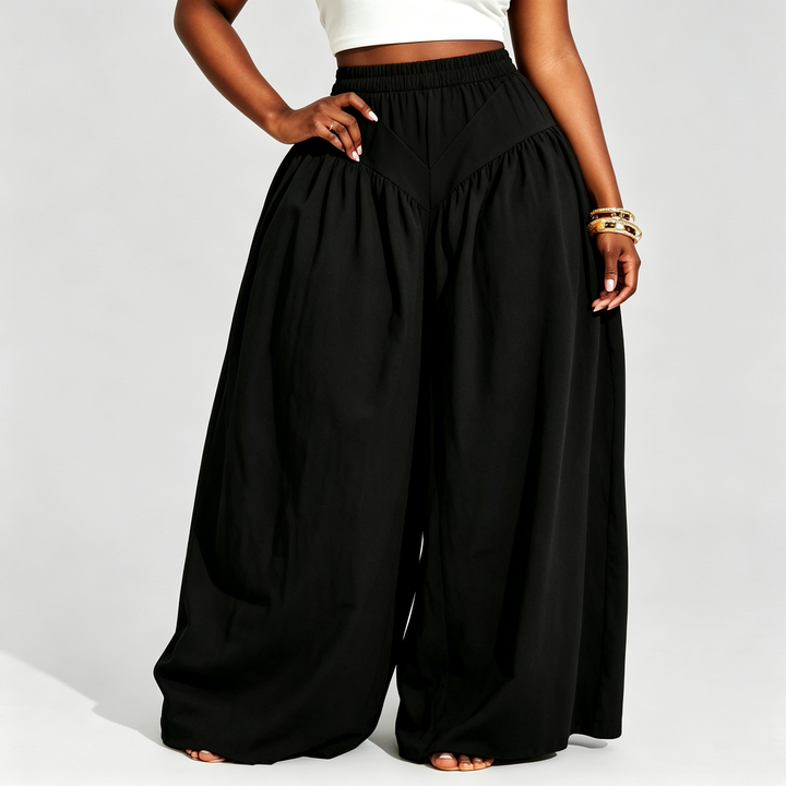 The Elara Cloud Drape Wide-Leg Pants
