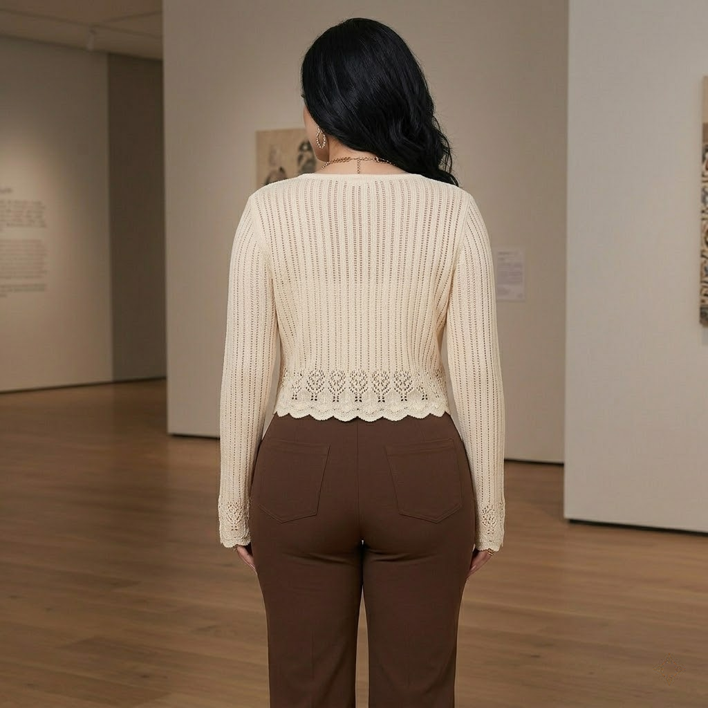 The Elara Balletcore Flared Knit Top