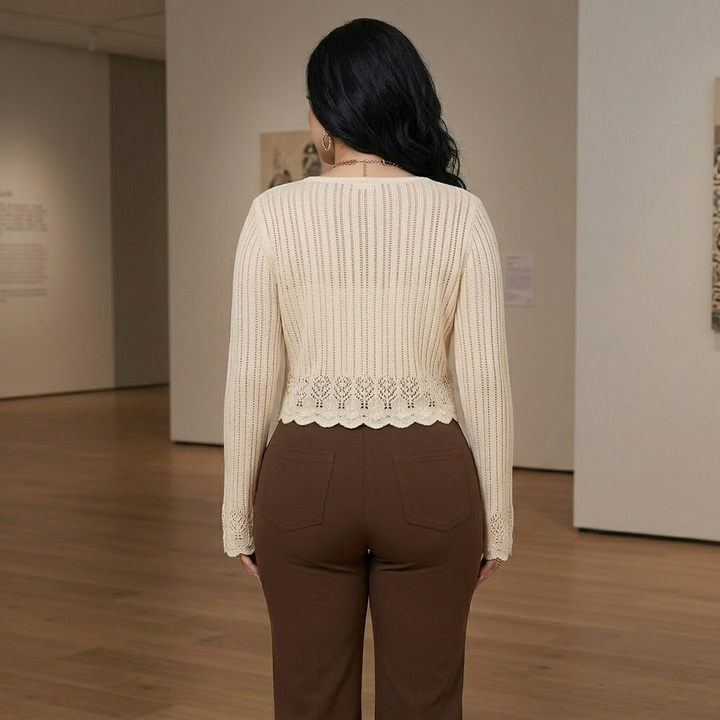 The Elara Balletcore Flared Knit Top