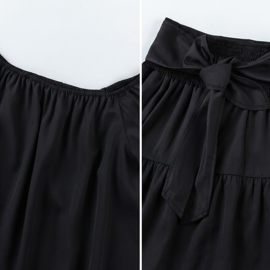 The Elara Off-Shoulder Tiered Wide-Leg Set