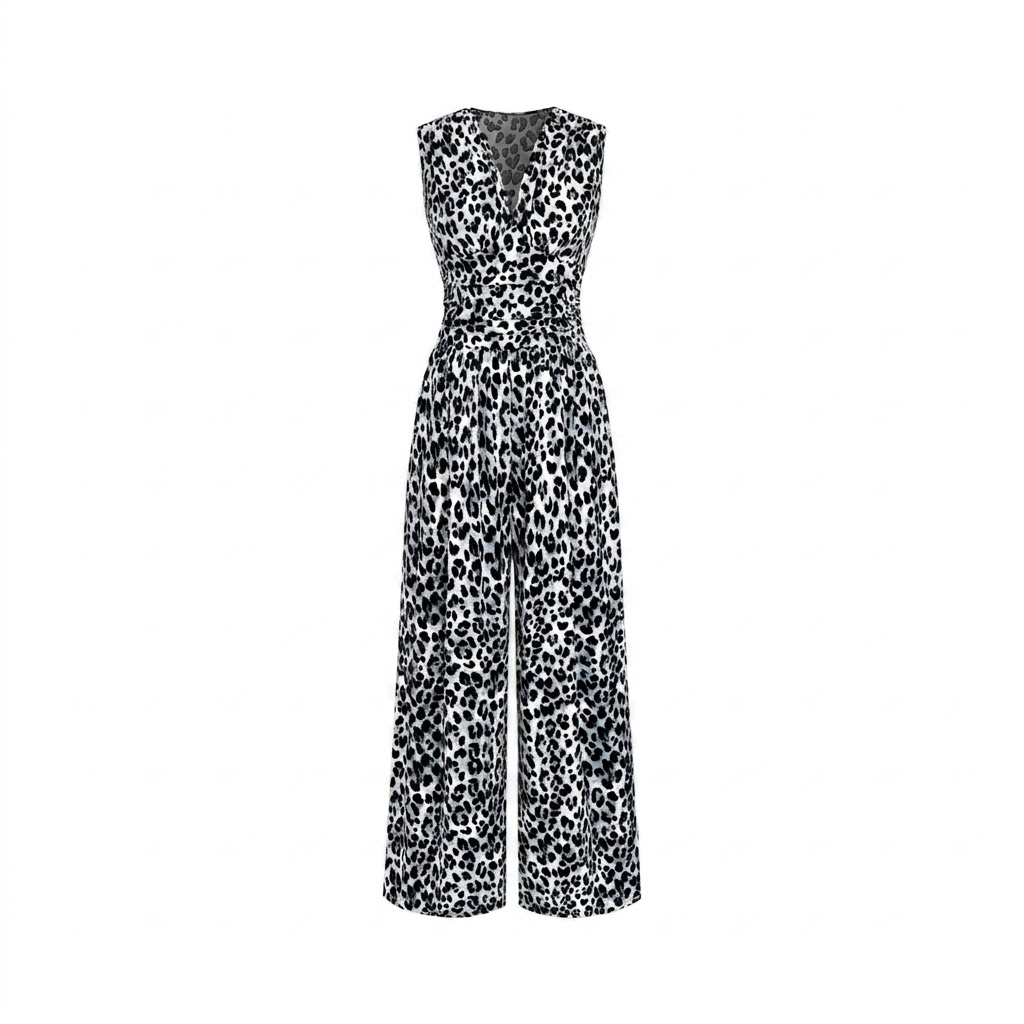 The Elara Minimalist Plunge Wide-Leg Jumpsuit