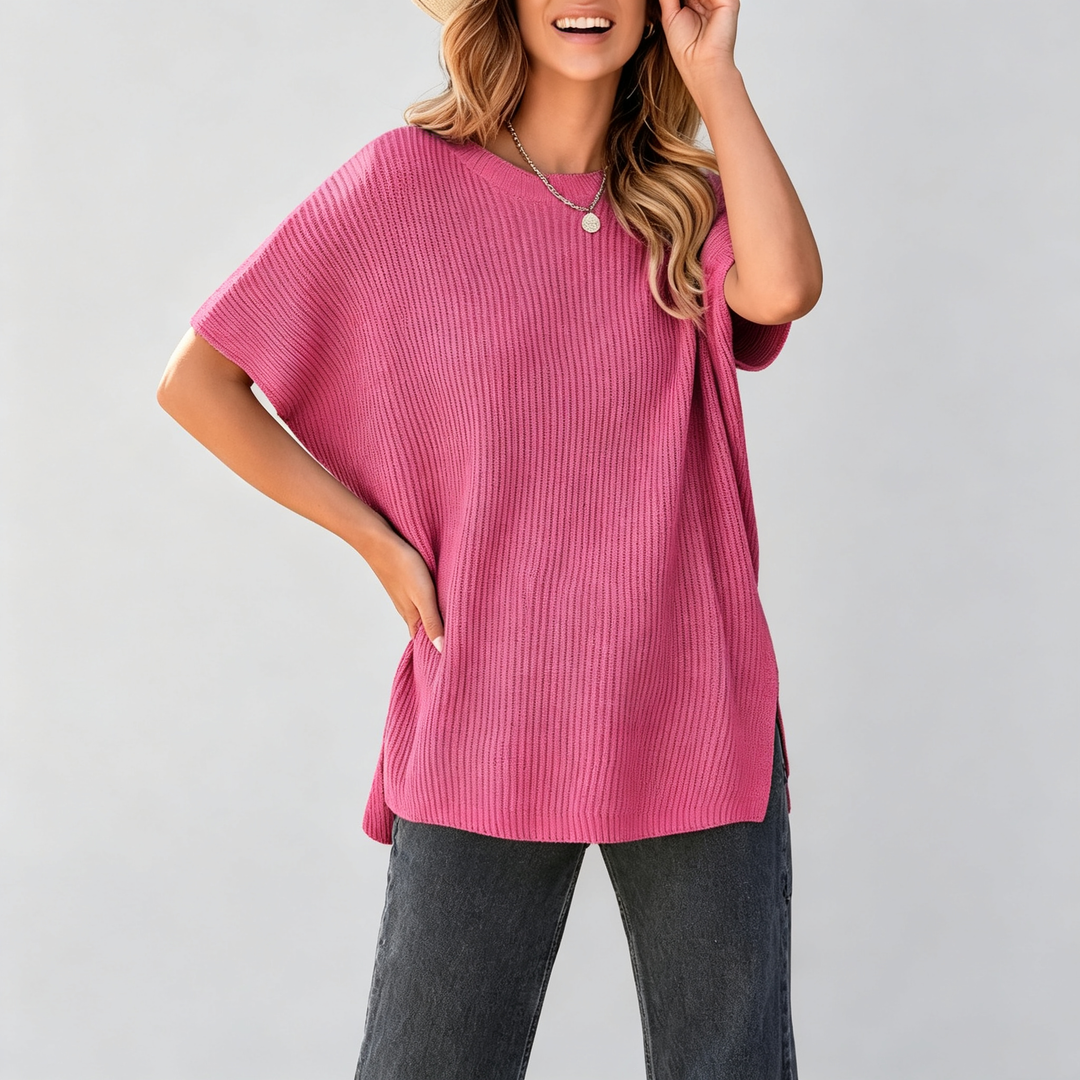 The Elara Oversized Chenille Knit Top