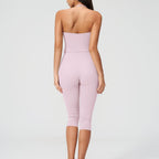 The Elara Quick-Dry Halter Crop Top & Capri Leggings Set