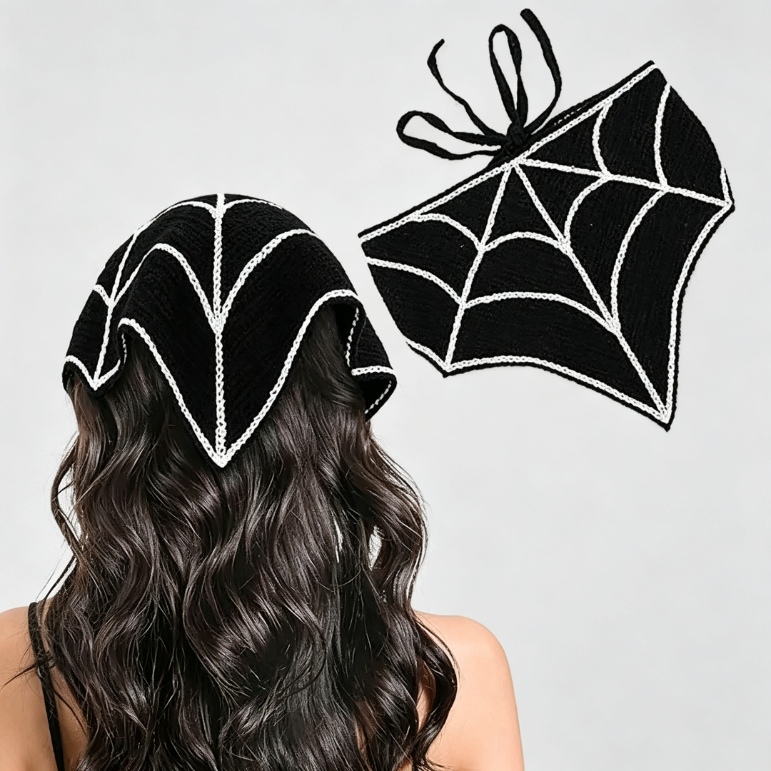The Elara Halloween Crochet Headscarf