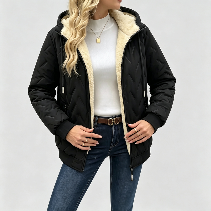 The Elara Alpine Sherpa-Lined Hooded Jacket