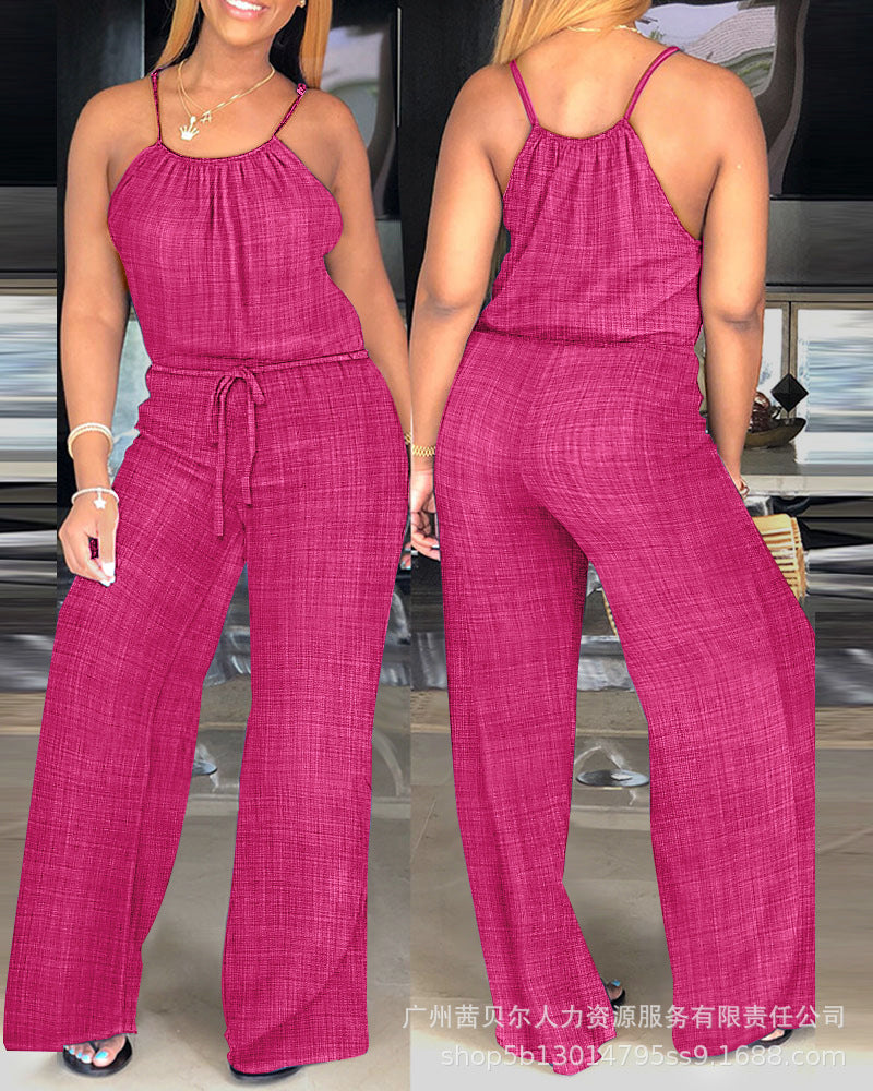 The Elara Adjustable Waist Wide Leg Jumpsuit